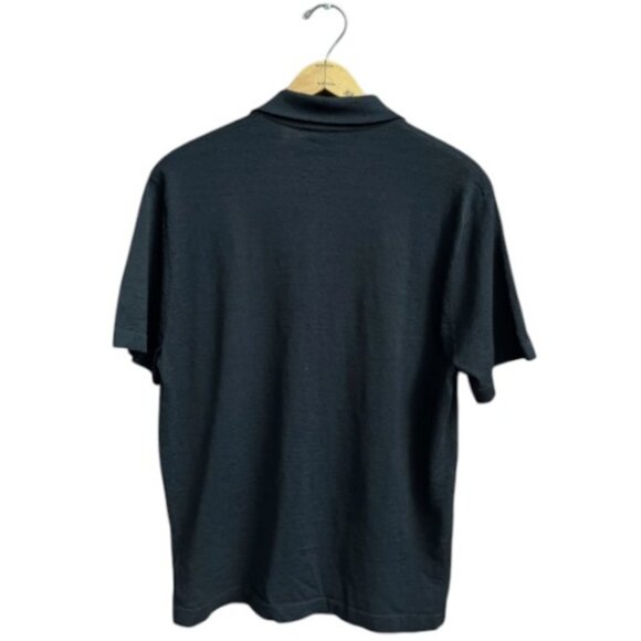 James Perse black button down short sleeve shirt size 0 - Picture 6 of 7